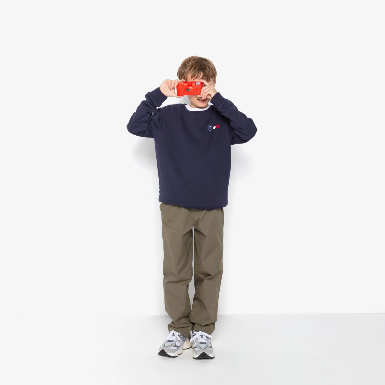 Sweats|Tel Père, Tel Fils>SERGE BLANCO Sven junior sweatshirt with arcade embroidery dark navy NUDE