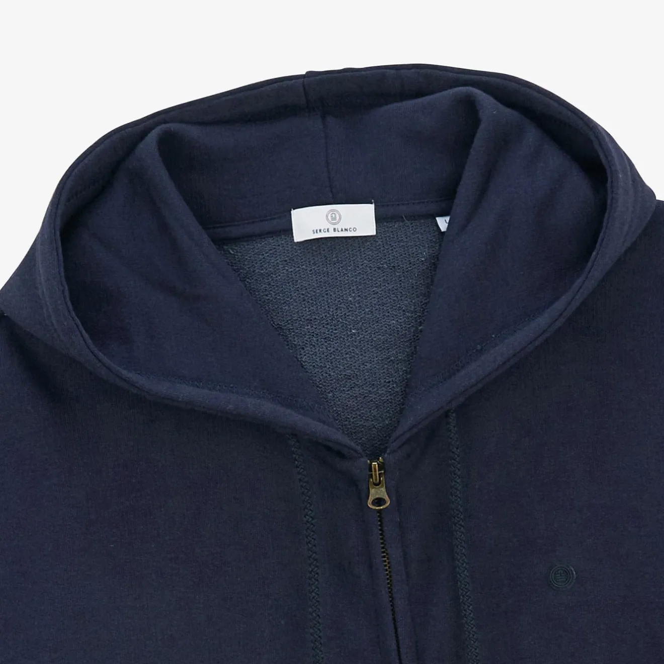 Sweats>SERGE BLANCO Sylvestre dark navy zipped sweatshirt TECK