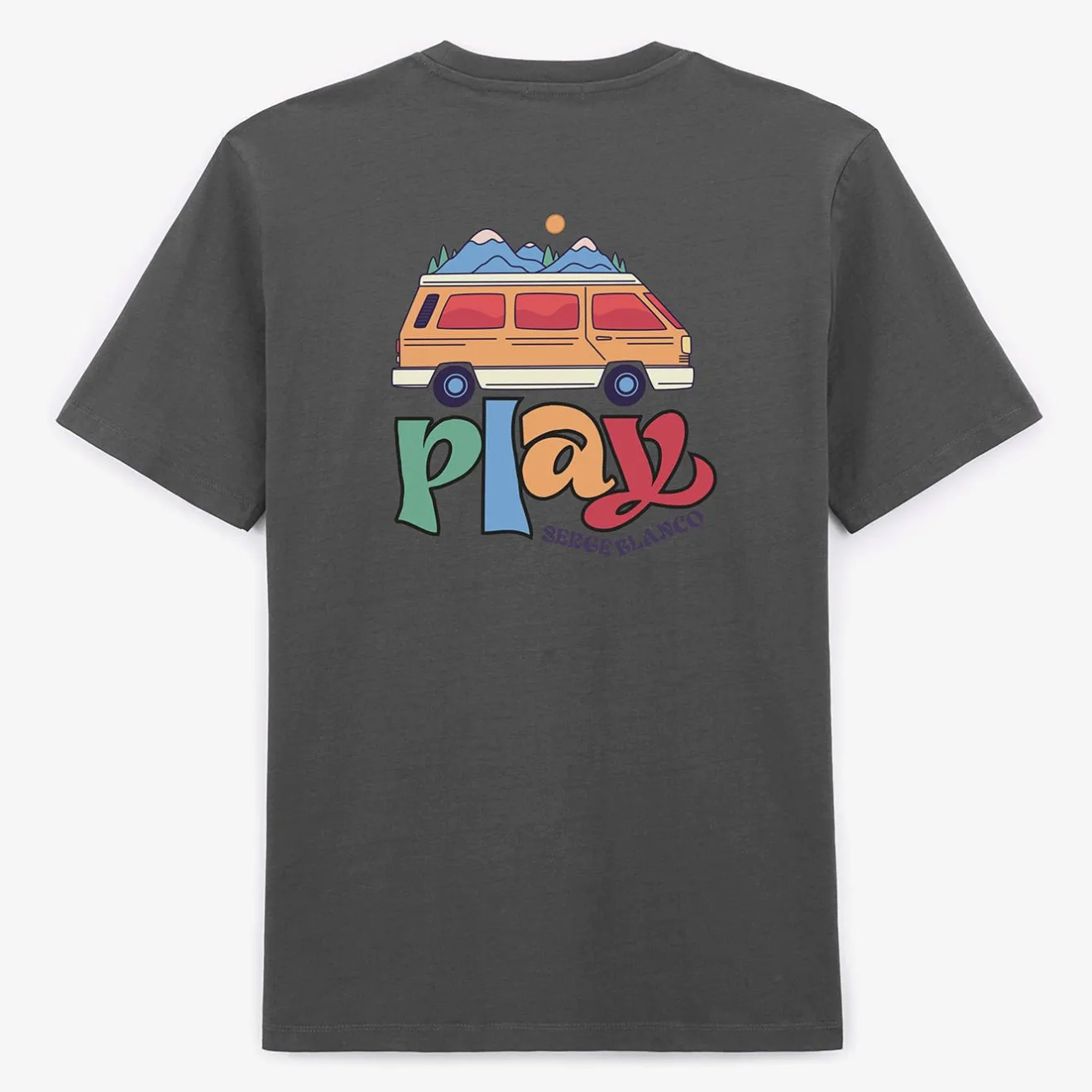 Ligne Play|Tel Père, Tel Fils>SERGE BLANCO Teva T-shirt Charcoal Gray Men | DENIM