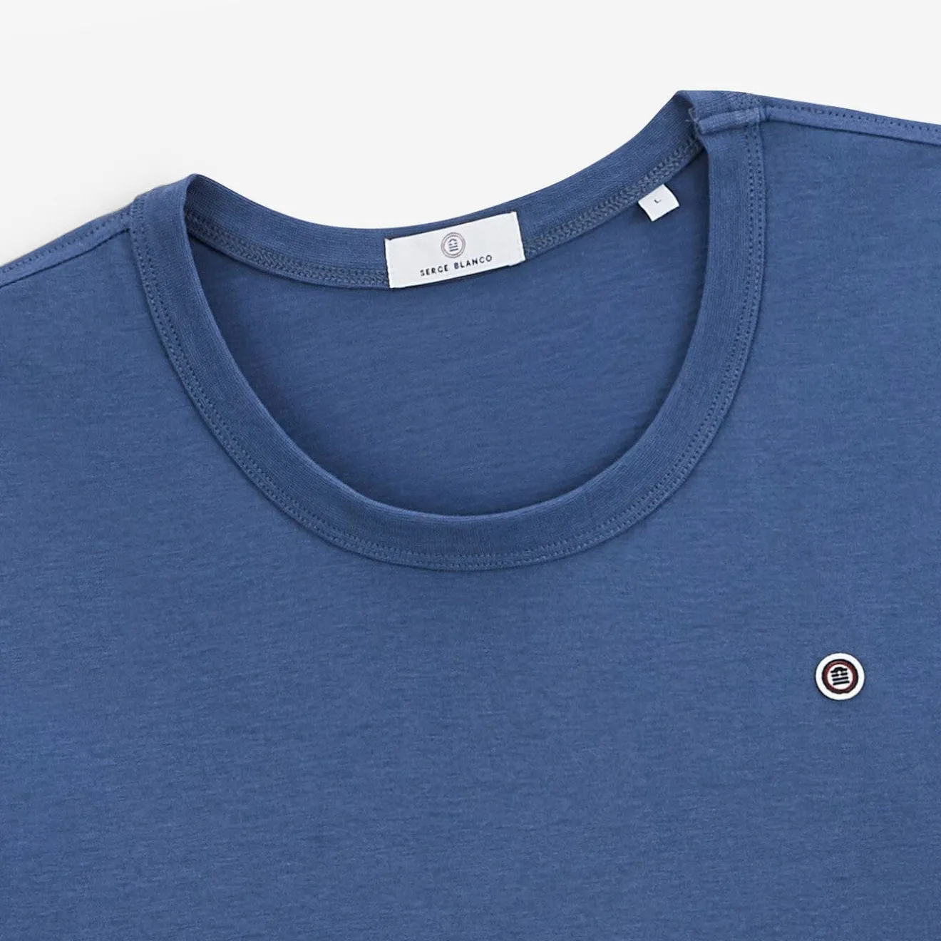 T-shirts>SERGE BLANCO Theo indigo blue t-shirt PERLE