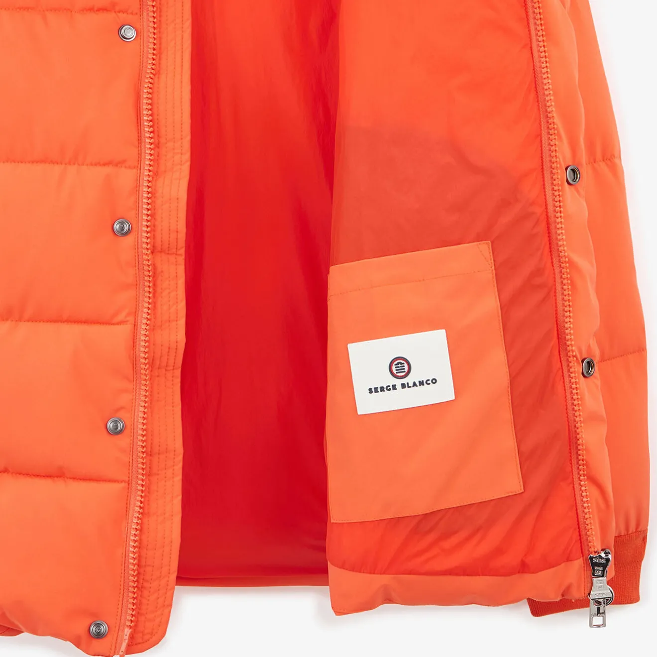 Doudounes>SERGE BLANCO Tignes fluorescent orange down jacket MILITAIRE