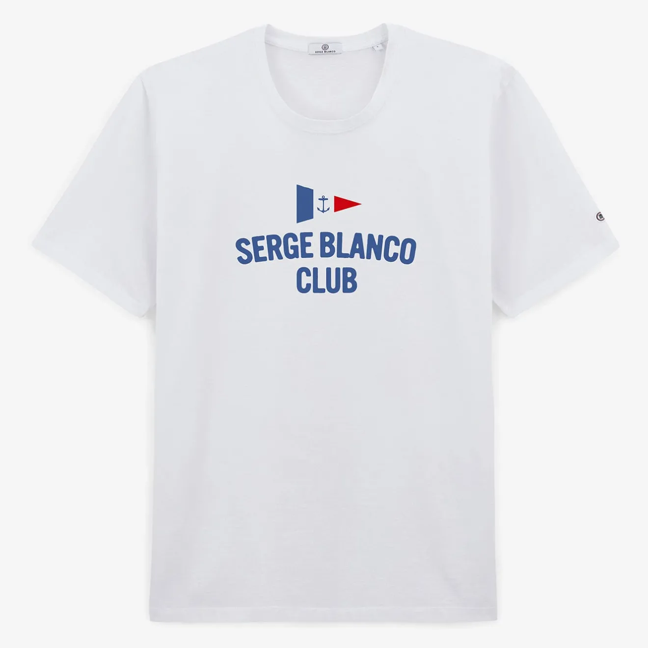 T-shirts>SERGE BLANCO Tigran White Round Neck T-shirt for Men | ARDOISE