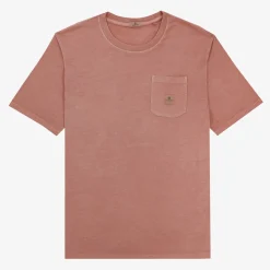 Ligne Play|T-shirts>SERGE BLANCO Tim Rose Skin T-shirt with Chest Pocket for Men | ANTHRACITE