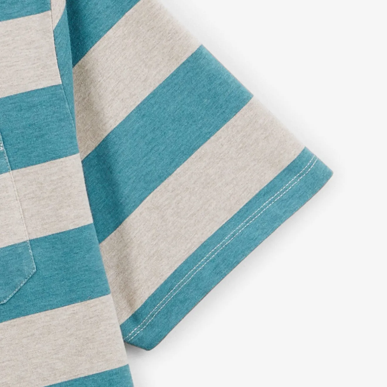 T-shirts>SERGE BLANCO Timothee duck blue striped t-shirt MERLOT