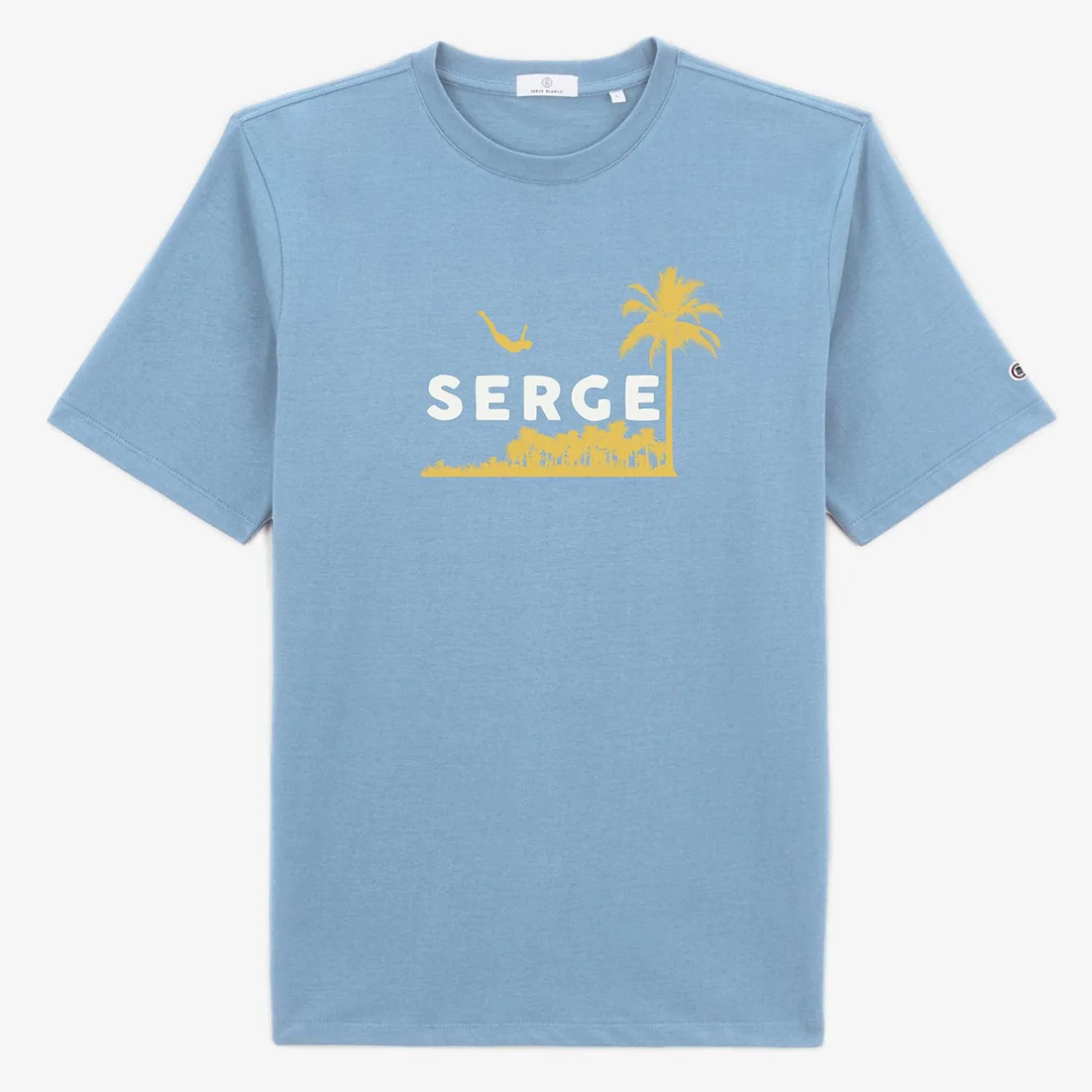 T-shirts>SERGE BLANCO Turin T-shirt Printed Serge Cloud Blue Men | TECK