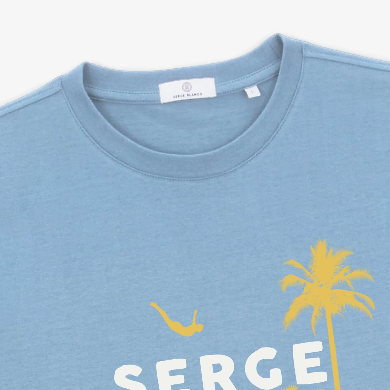 T-shirts>SERGE BLANCO Turin T-shirt Printed Serge Cloud Blue Men | TECK