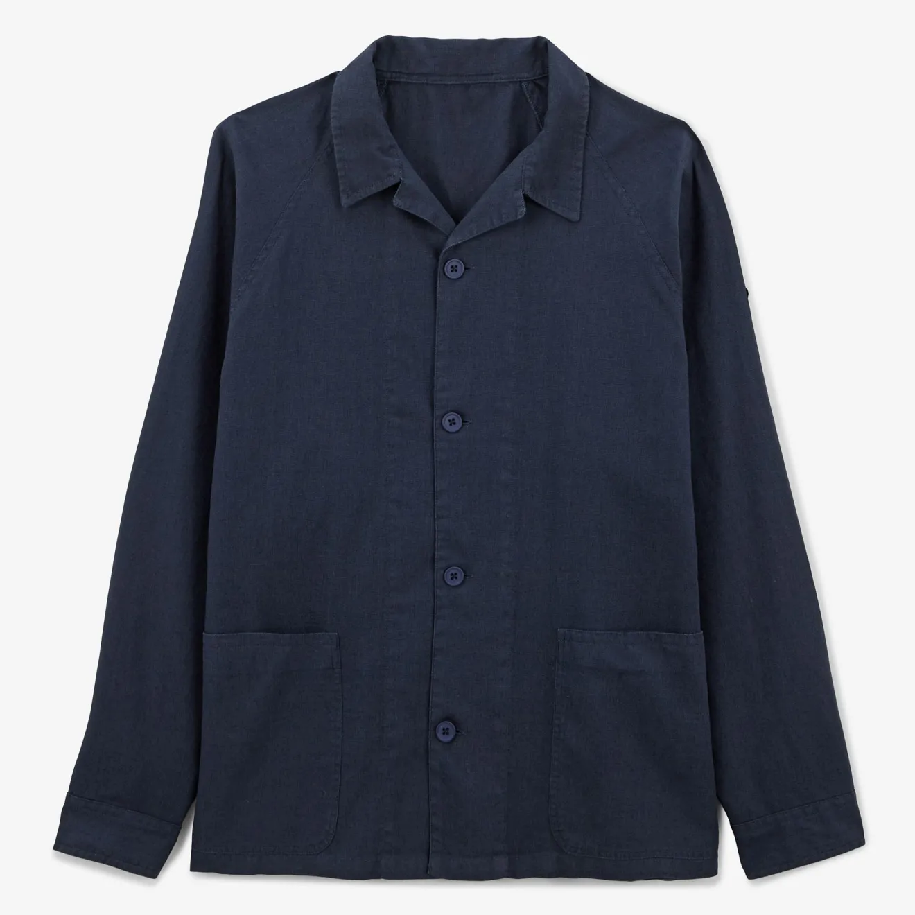 Vestes Worker|Manteaux & Vestes>SERGE BLANCO Wakura worker jacket in midnight blue linen DENIM