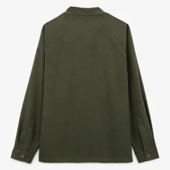 Manteaux & Vestes|Vestes Worker>SERGE BLANCO Wakura worker jacket in teak green linen BLANC