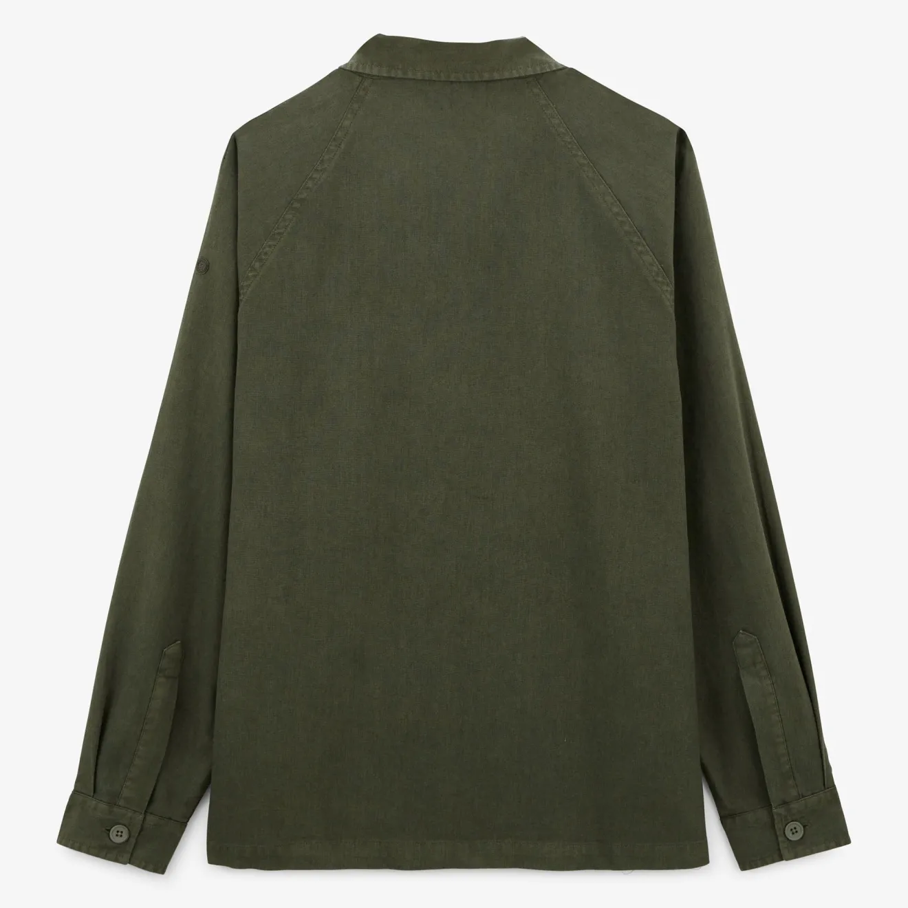 Manteaux & Vestes|Vestes Worker>SERGE BLANCO Wakura worker jacket in teak green linen BLANC