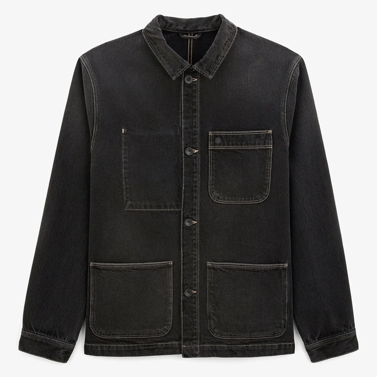 Vestes Worker|Manteaux & Vestes>SERGE BLANCO Wendel worker jacket in dark denim gray NATION