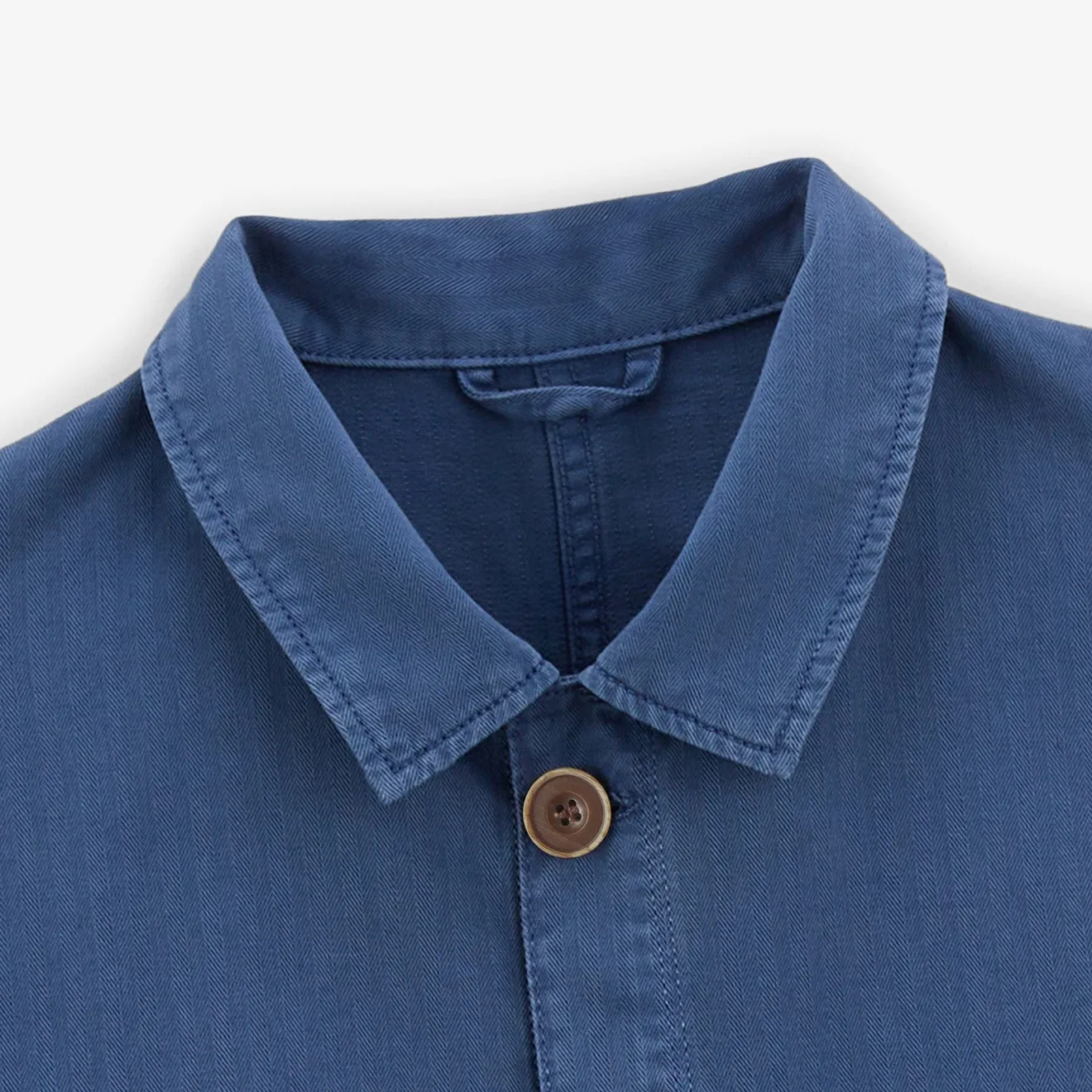 Vestes Worker|Manteaux & Vestes>SERGE BLANCO Wendel worker jacket in nation blue herringbone MILITAIRE