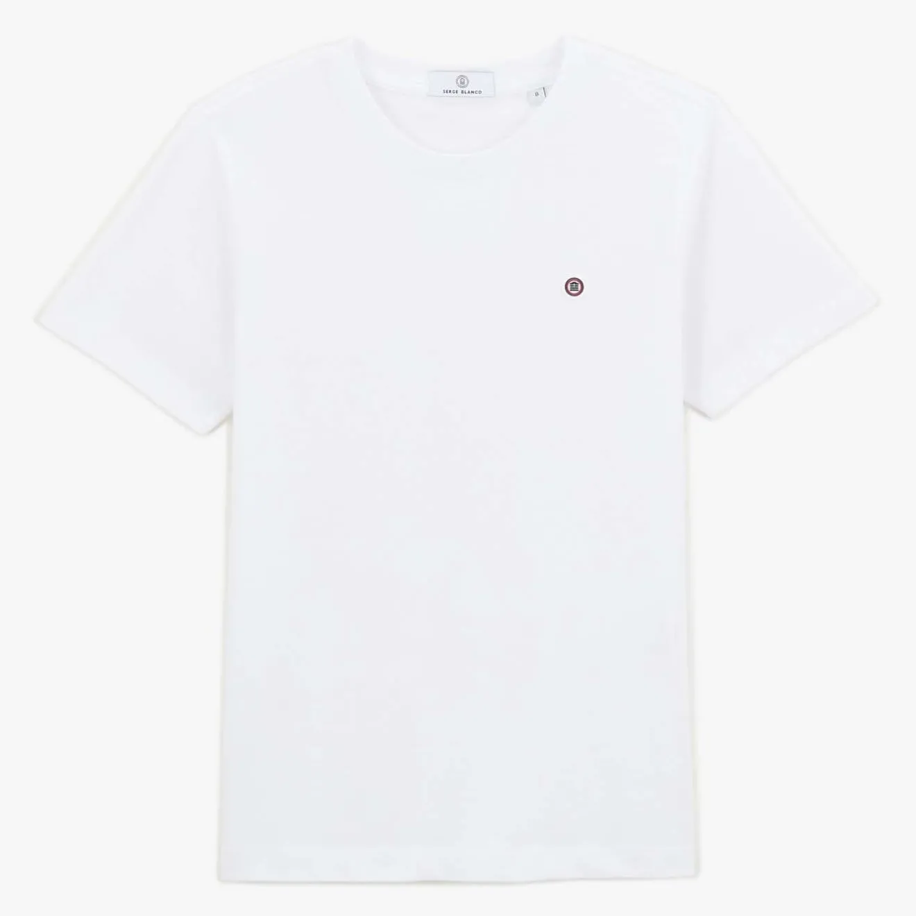 T-shirts|Tel Père, Tel Fils>SERGE BLANCO White Cotton Crew Neck T-Shirt for Boys | GRISCHINE