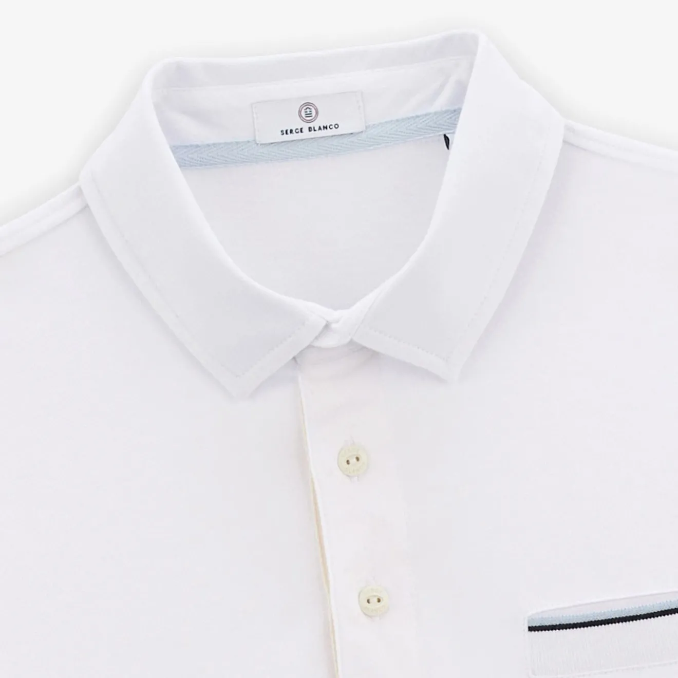 Maillots De Rugby|Polos>SERGE BLANCO White Wolf short-sleeved rugby jersey DENIM
