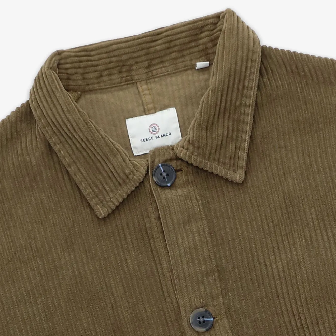 Surchemises>SERGE BLANCO Wilson bronze velvet overshirt CAMEL
