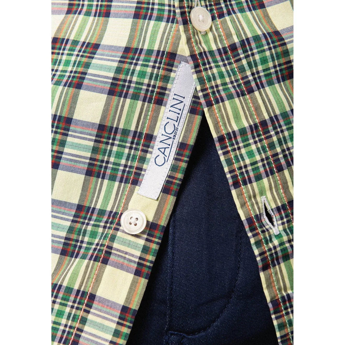 Chemises>SERGE BLANCO Woven Plaid Gradient Long Sleeve Shirt ABRICOT