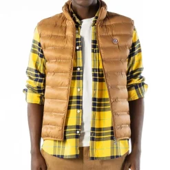 Chemises>SERGE BLANCO Yellow cotton plaid shirt MARINE